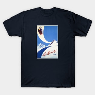 St Moritz vintage travel ad T-Shirt